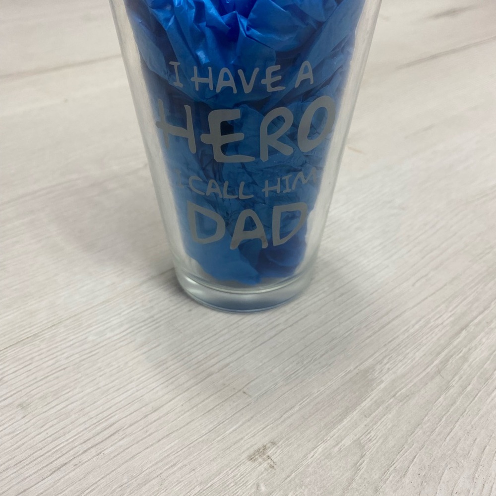 Hero Dad Glass Beer Mug